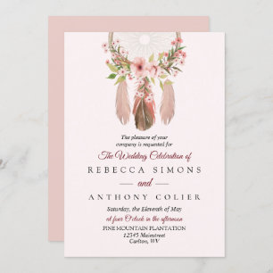 Dreamcatcher   Invitations de mariage personnalisé
