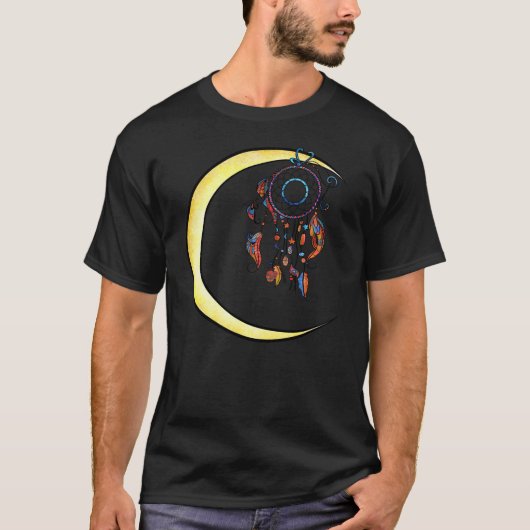 Dreamcatcher Native American Hoop Design T-shirt (Voorkant)