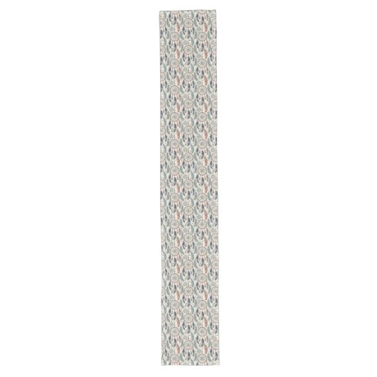 Dreamcatcher Pattern Table Runner - Tribal Charm Lange Tafelloper (Voorkant)