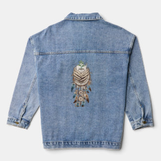 Dreamcatcher Serenity: symbolisch ontwerp Denim Jacket