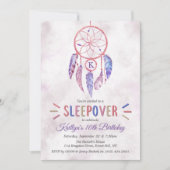 Dreamcatcher Sleepover Invitations de fête d'anniv (Devant)
