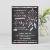 Dreamcatcher Stwood Party Invitation Chalkboard (Debout devant)