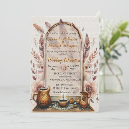 Dreamcatchers in een Boheems thema Kaart (Staand voorkant)