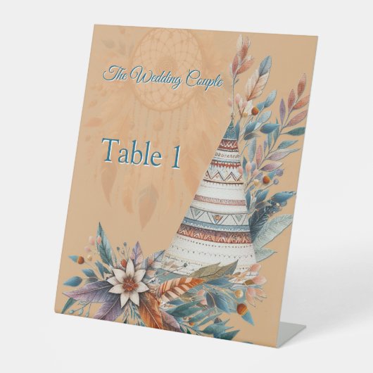 Dreamcatchers in een Boheems thema Reclamebord Met Voetstuk (Voorkant)