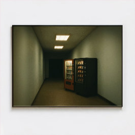 Dreamcore Liminal gang met automaat Foto Afdruk