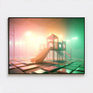 Dreamcore Playground Poster – Surrealistische Drom