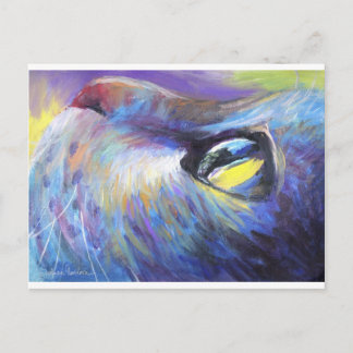 dreamer cat schilder svetlana novikova briefkaart