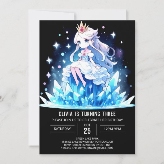 Dreamfun Princess Invitations d'anniversaire (Devant)