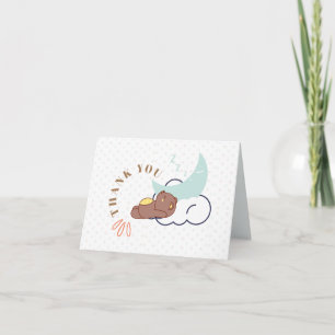Dreaming Baby Beer op cloud Baby shower Bedankkaart