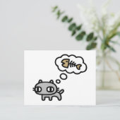 Dreaming Cat Briefkaart (Staand voorkant)