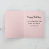 Dreaming Cat&Cake&Gift Happy Birthday Kaart (Binnen)