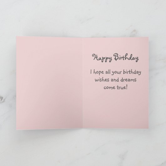 Dreaming Cat&Cake&Gift Happy Birthday Kaart (Binnen)