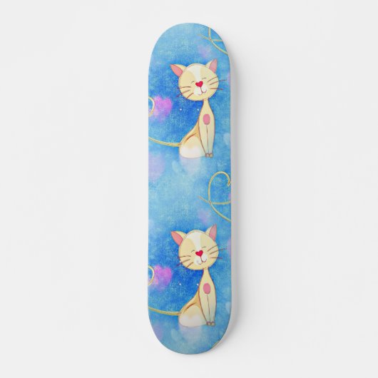 Dreaming Cat Skateboard (Voorkant)