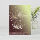 Dreaming Dandelions Retirement Party Kaart (Staand voorkant)