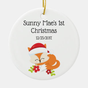Dreaming Holiday Fox Ornament