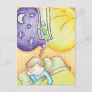 Dreaming in een zwaai briefkaart