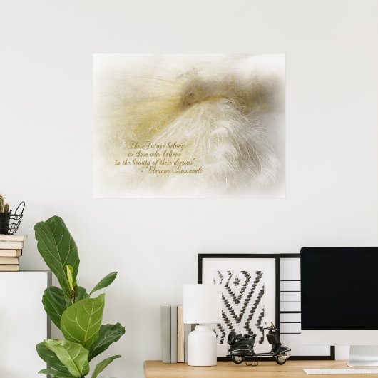 Dreaming in het wit poster (Thuiskantoor)