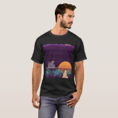 Dreaming in Neon: Cat and Astronaut T-shirt (Voorkant volledig)