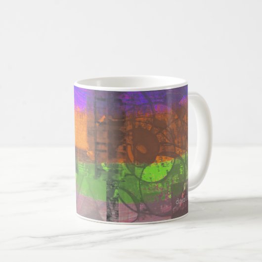 "Dreaming in the Millions" abstract art coffee mug Koffiemok (Voorkant rechts)