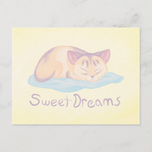 Dreaming Kitten Briefkaart (Voorkant)