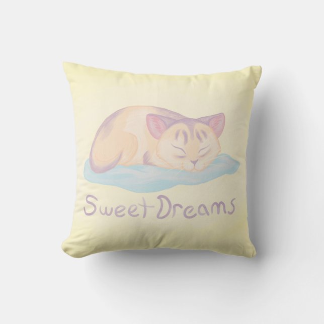 Dreaming Kitten Kussen (Voorkant)