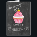 Dreaming of a Sweet Christmas !<br><div class="desc">Le Handpainted watercolor on chalkboard,  Christmas cake for the sweetest season of the year.</div>