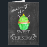 Dreaming of a Sweet Christmas !<br><div class="desc">Le Handpainted watercolor on chalkboard,  Christmas cake for the sweetest season of the year.</div>