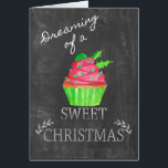 Dreaming of a Sweet Christmas !<br><div class="desc">Le Handpainted watercolor on chalkboard,  Christmas cake for the sweetest season of the year.</div>