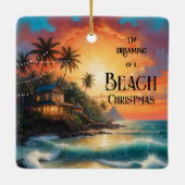Dreaming of a Tropical Beach Christmas Ornament (Achterkant)