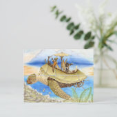 Dreaming op het briefkaart Aquamarine Tides (Staand voorkant)