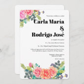 Dreaming Roos Spaans bruiloft Kaart (Voorkant / Achterkant)