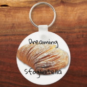 Dreaming sfogliatella - round Keyring Sleutelhanger (Voorkant)