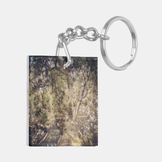 Dreaming van bomen sleutelhanger (Achterkant Links)