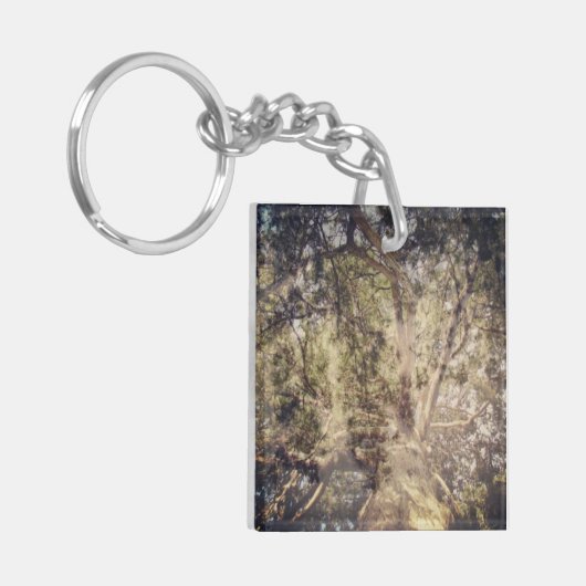 Dreaming van bomen sleutelhanger (Voorkant Links)