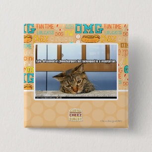 Dreaming van de burgers vierkante button 5,1 cm