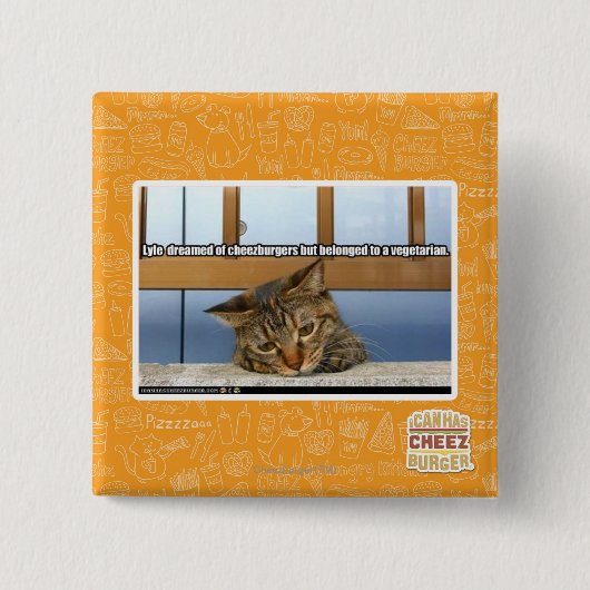 Dreaming van de burgers vierkante button 5,1 cm (Voorkant)