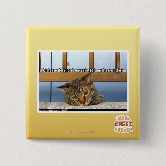 Dreaming van de burgers vierkante button 5,1 cm (Voorkant)