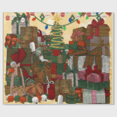 Dreaming van de kerstochtend! cadeaupapier (Vlak)