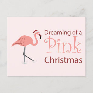 Dreaming van een roze kerst briefkaart
