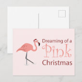 Dreaming van een roze kerst briefkaart (Voorkant / Achterkant)