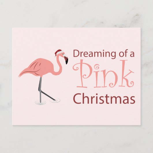 Dreaming van een roze kerst briefkaart (Voorkant)