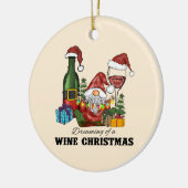 Dreaming van een Wijnkerst Keramisch Ornament (Links)