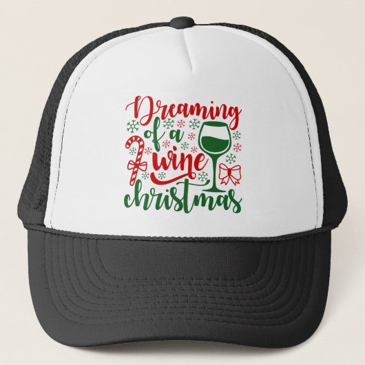 Dreaming van een Wijnkerst Trucker Pet (Voorkant)