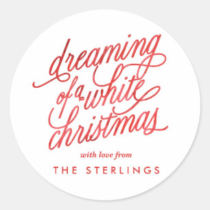 Dreaming van een wit Kerst sticker