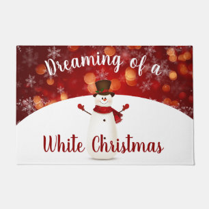 Dreaming van een witte kerst deurmat