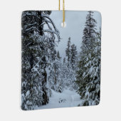 Dreaming van een witte kerst keramisch ornament (Rechts)