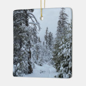 Dreaming van een witte kerst keramisch ornament (Links)