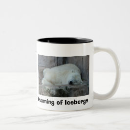 Dreaming van Icebergs Tweekleurige Koffiemok