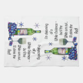 Dreaming van witte kerst, grappige wijnkunst-cadea theedoek (Horizontaal)