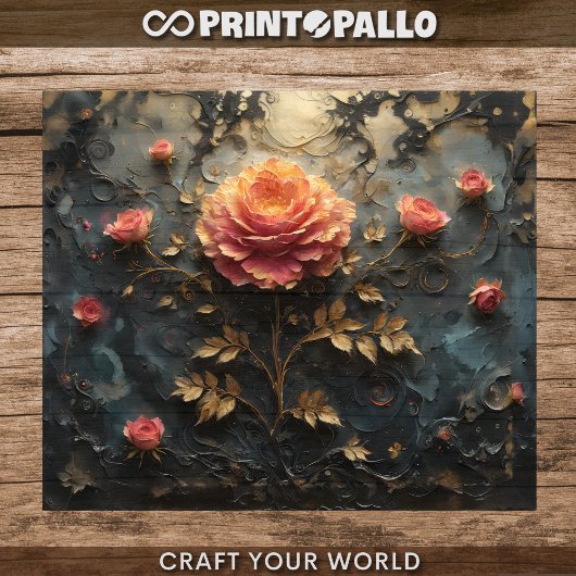 Dreamlike Roses - Decoupage  Inpakpapier Vel